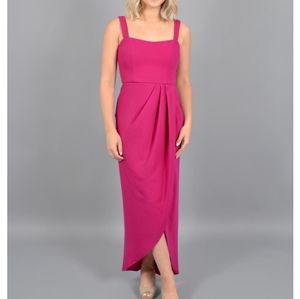 NWT XSCAPE Double Strap Gown Dress- color Magento Pink- size 14W